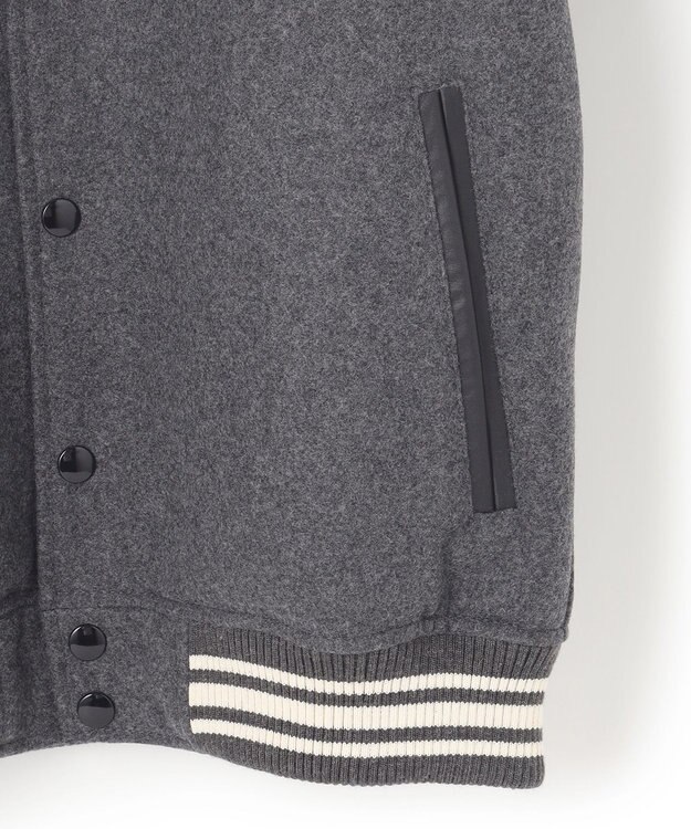 J.PRESS MEN メルトン カウレザー スタジャン グレー系