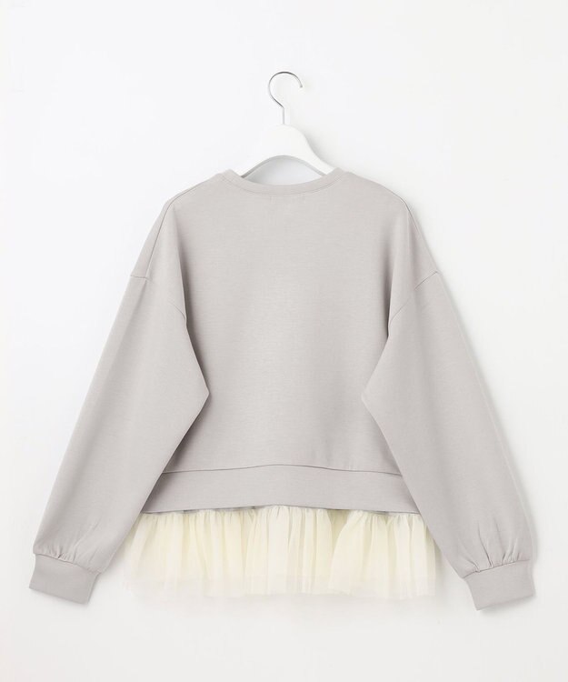 Feroux チュールコンビダンボール プルオーバー ライトグレー系