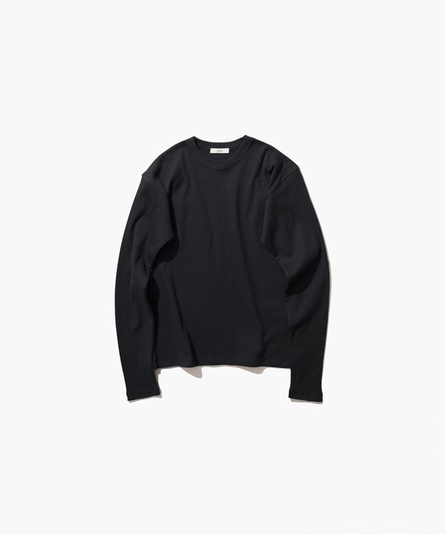 ATON RECYCLE SUVIN RIB | ロングスリーブＴシャツ BLACK