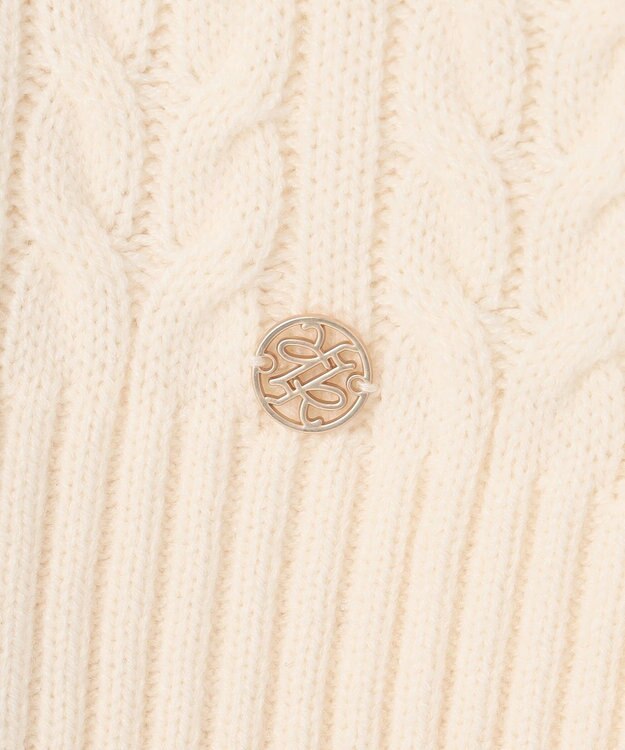 組曲 バルキーケーブル ニット アイボリー系