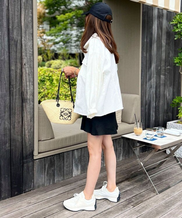 Green Parks タック入りジャガードキュロットパンツ Black