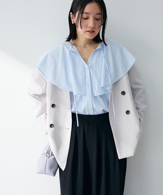 Green Parks オーバーサイズＷ釦ライトジャケット Light Gray