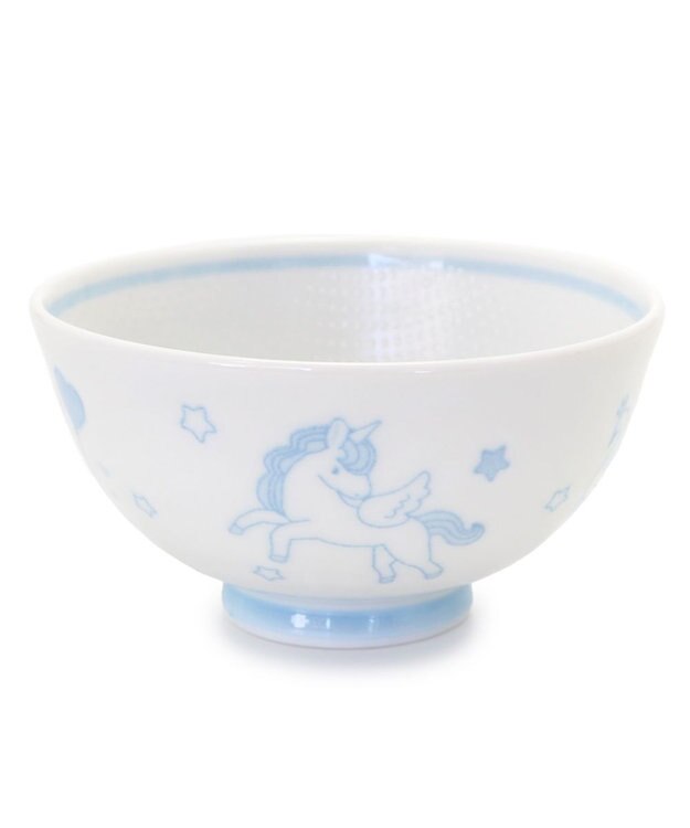 Mother garden マザーガーデン ユニコーン くっつきにくい ご飯茶碗 中盛 水色 水色
