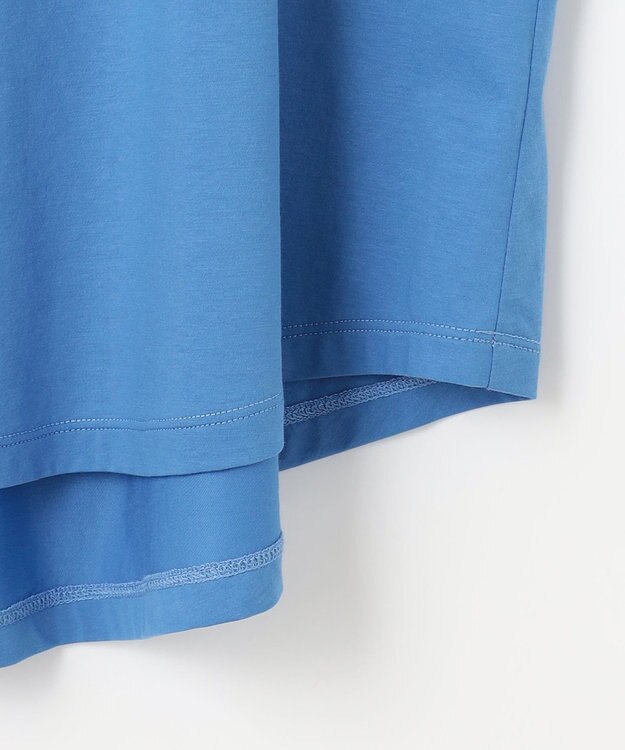 #Newans 【乾燥機可能/接触冷感】タックスリーブカットソー ブルー