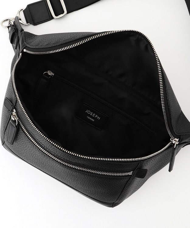 JOSEPH HOMME シンセティックシュリンクレザー　ボディバッグ ブラック系