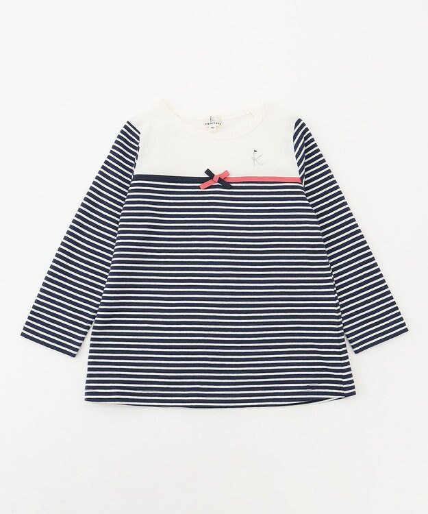 組曲 KIDS 【80-100cm】トリコボーダー Ｔシャツ ネイビー系1