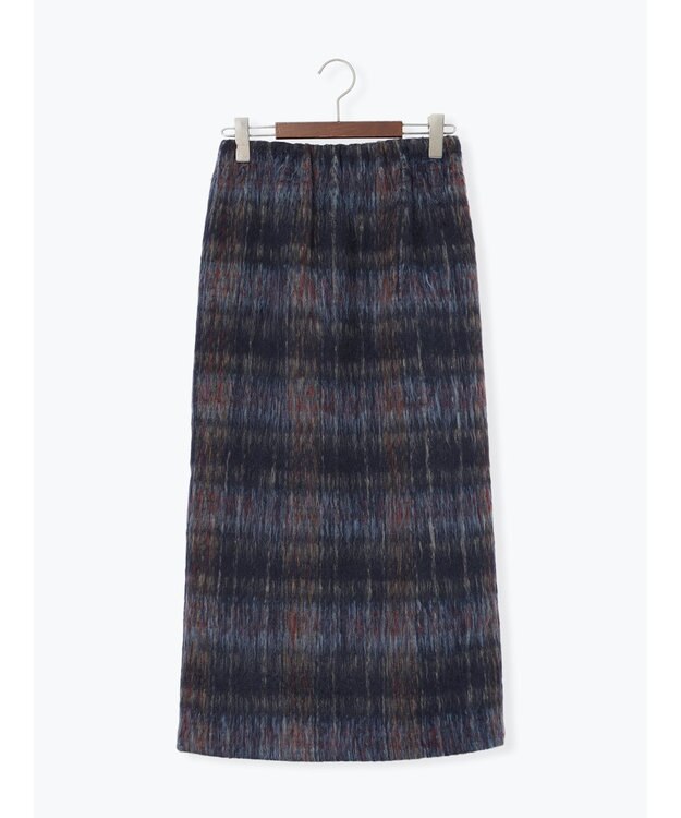 Te chichi シャギーチェックスカート ネイビー