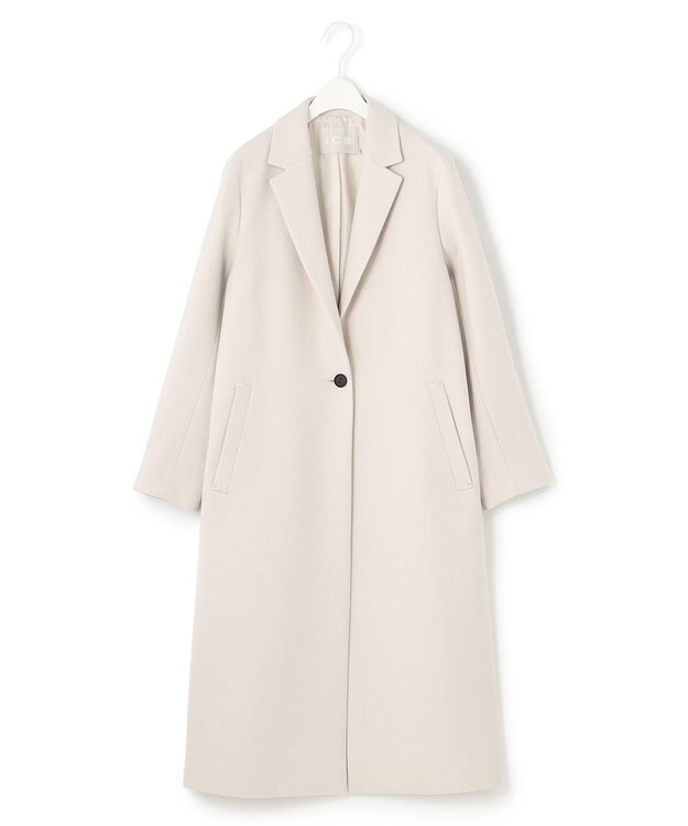 ICB ウールライトメルトン チェスターコート トープ系