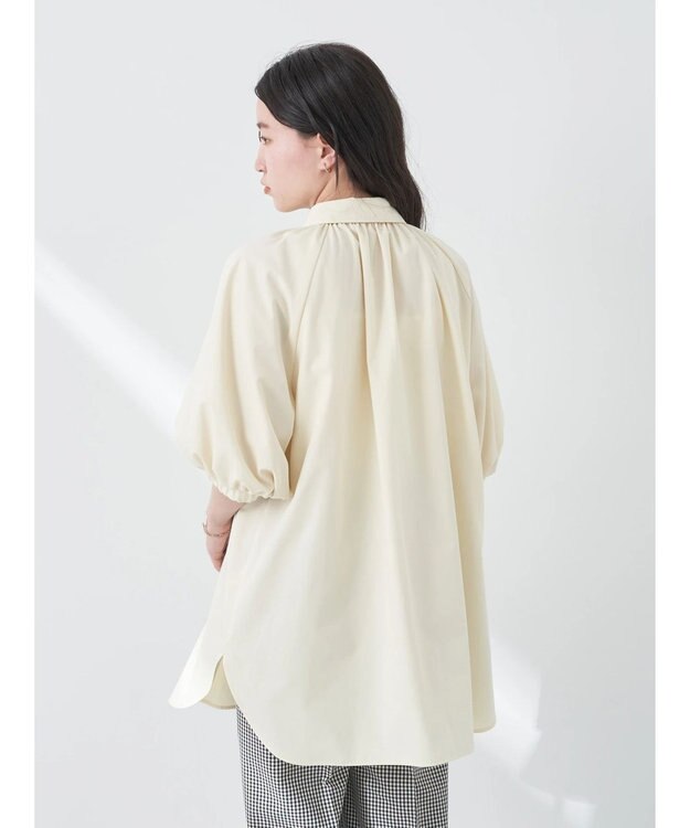 earth music&ecology パフスリーブチュニックブラウス Light Yellow