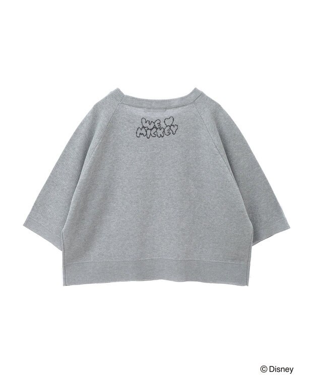 Green Parks ミッキーフレンド／五分袖ジャガードプルオーバー Gray Mixture