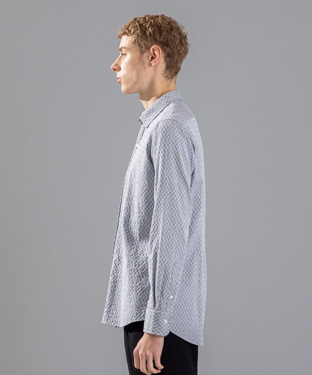 JOSEPH HOMME アロージャガードストレッチ　レギュラーカラーシャツ ライトグレー系