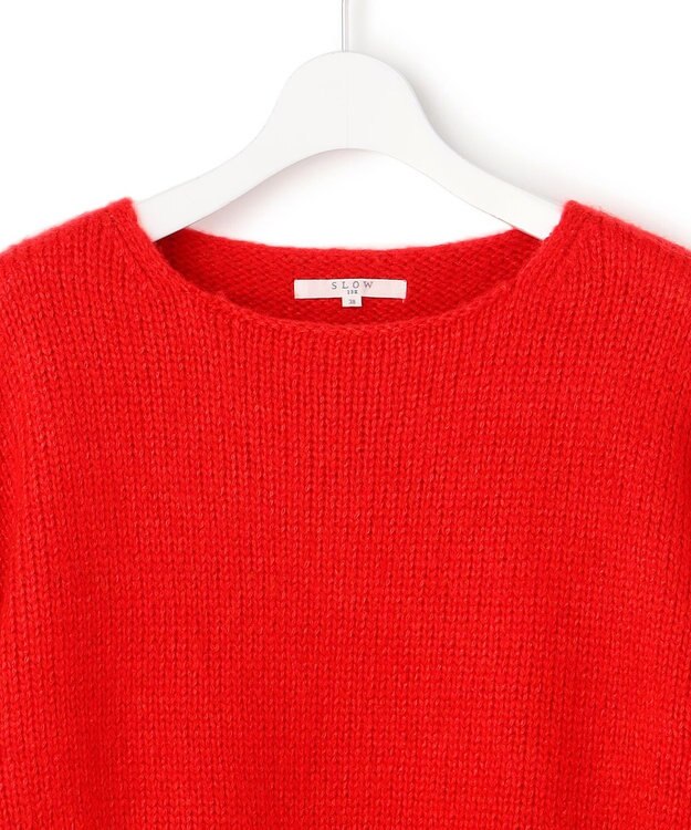 23区 【SLOW/一部店舗限定】ケーブル 袖デザイン ニット レッド系