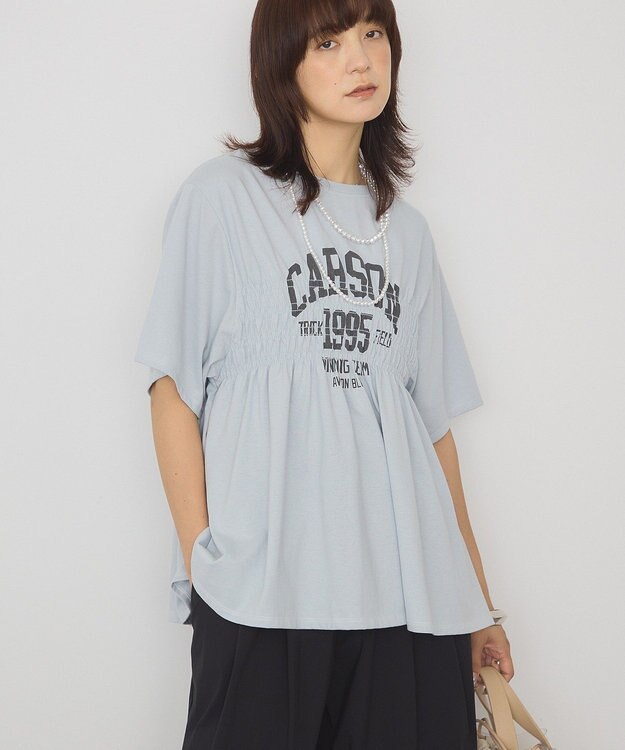AMERICAN HOLIC シャーリングプリントTシャツ Light Gray