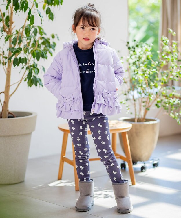 ANY KIDS 【春まで主役】レインボー刺繍トレーナー ネイビー