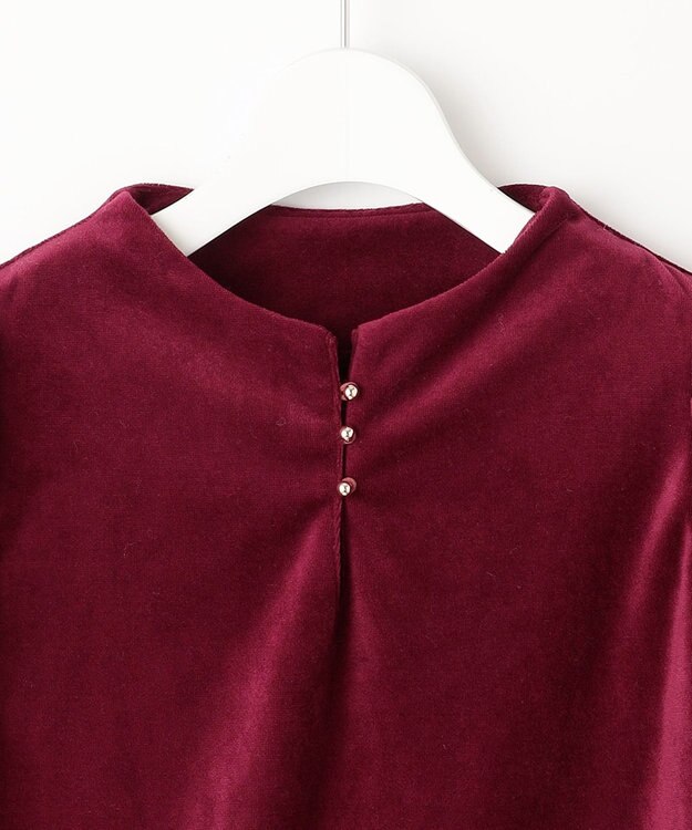 Feroux 【古畑星夏さん着用】ギャザーショルダーベロア プルオーバー ワイン系