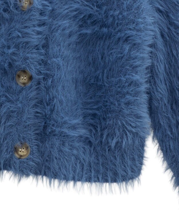 Green Parks ・Ｐｅｔｉｔ　Ｆｌｅｕｒ　シャギーニットカーディガン Blue