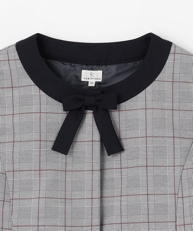 組曲 KIDS 【150-170㎝】グレンチェックジャケット＆プリーツワンピース セット ネイビー×チェック系