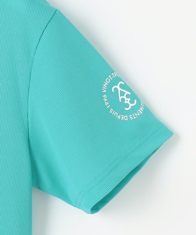 23区GOLF 【MEN】 4色から選べる ミニワッフルモックネック ターコイズブルー系