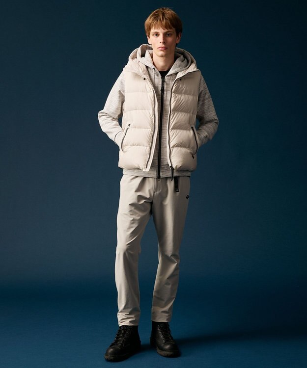 JOSEPH ABBOUD MOUNTAIN 【MADE IN JAPAN】ダイヤモンドワッフル 長袖 アウトドア Tシャツ ブラック系