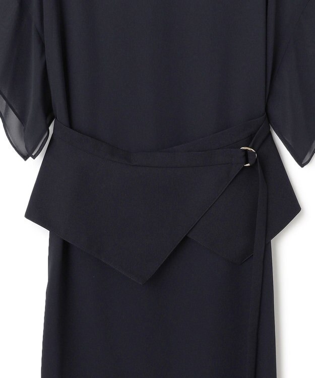 23区 S 【APPLAUDIR】シフォンジョーゼット コンビドレス ネイビー系