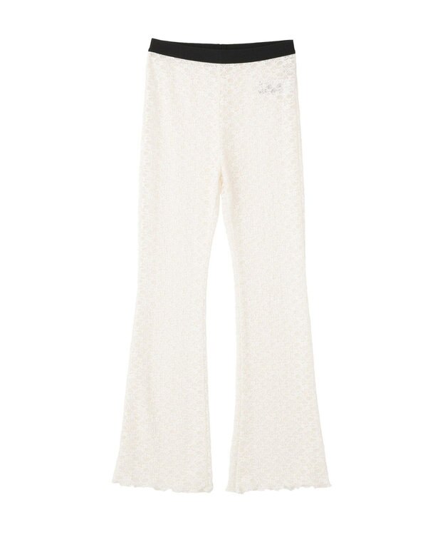 earth music&ecology レースフレアパンツ Off White