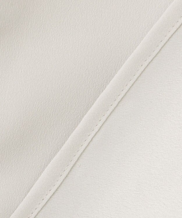 J.PRESS LADIES L 【洗える】ヌーディスバックサテン フリル襟 ブラウス ライトグレー系