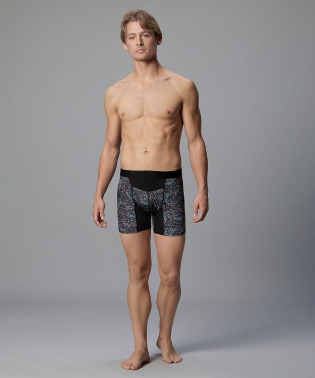 WACOAL MEN ボクサーパンツ 吸汗速乾(身生地部) ムレ軽減設計(フロント・バック) 前開き 下着 メンズ GT3061 /ブロス バイ ワコールメン ブラック