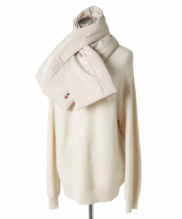 MOONBAT MACKINTOSH PHILOSOPHY バッキンガムベア付きPADDEDマフラー ベージュ