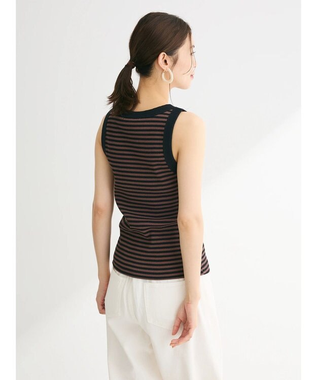 Green Parks ・ＳＵＧＡＲ　ＳＰＯＯＮ　ボーダーアメスリタンクトップ Black