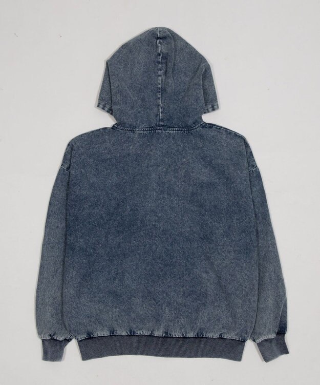 WEGO カレッジロゴBIGZIPパーカー デニム中濃加工色