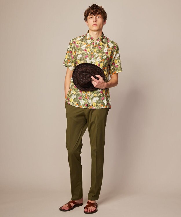 JOSEPH ABBOUD 【ナチュラルな風合い】ラフィアメランジハット ダークブラウン系