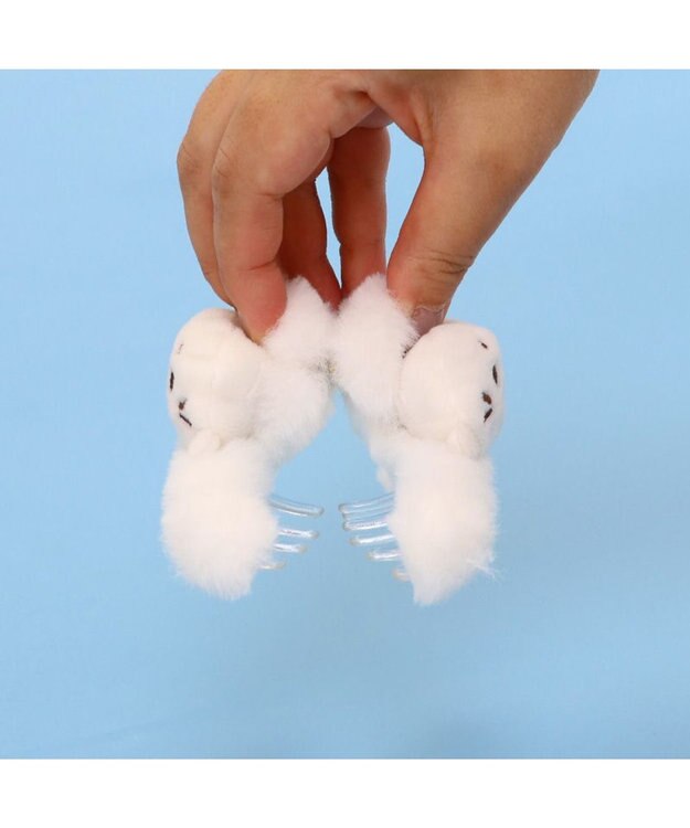 Mother garden しろたん マスコット バンスクリップ ヘアアクセサリー 白~オフホワイト