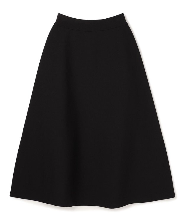 UNFILO L BEAUTY FORM KNIT フレアスカート セットアップ グレージュ×ブラック