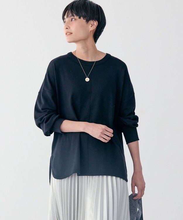 AMERICAN HOLIC センターシームラウンドニットプルオーバー Black