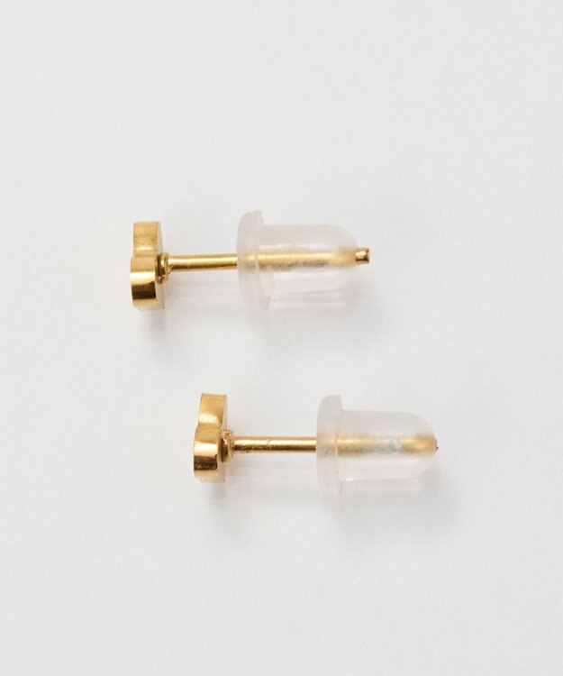 Phoebe 【金属アレルギー対応】フラットハートピアス/サージカルステンレス ゴールド