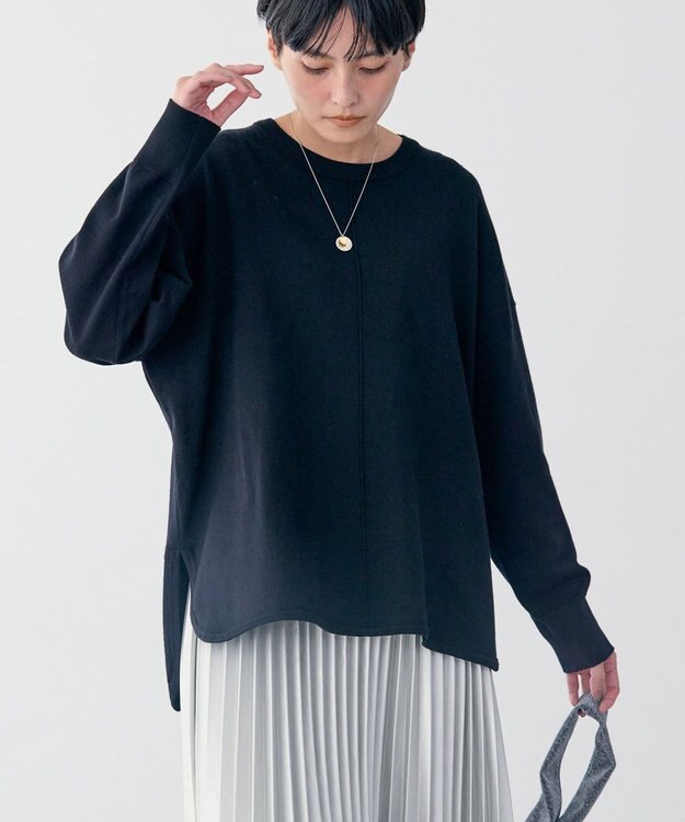AMERICAN HOLIC センターシームラウンドニットプルオーバー Black