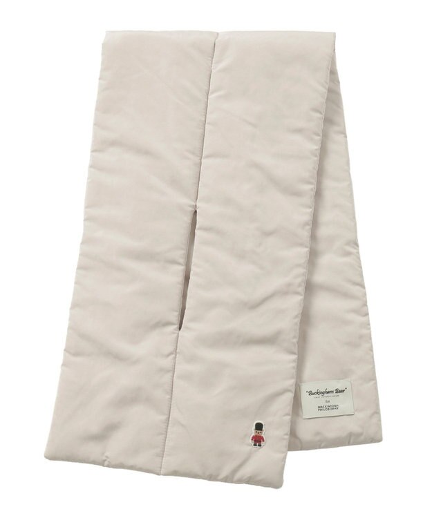 MOONBAT MACKINTOSH PHILOSOPHY バッキンガムベア付きPADDEDマフラー ベージュ