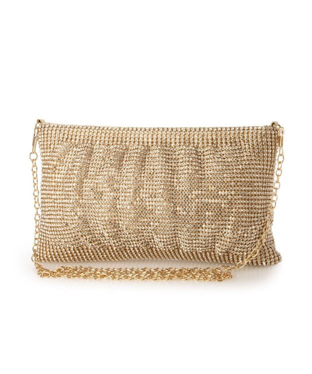 UNBILLION カシュカシュ cachecache / メタリックビーズスクエアミニショルダー ゴールド