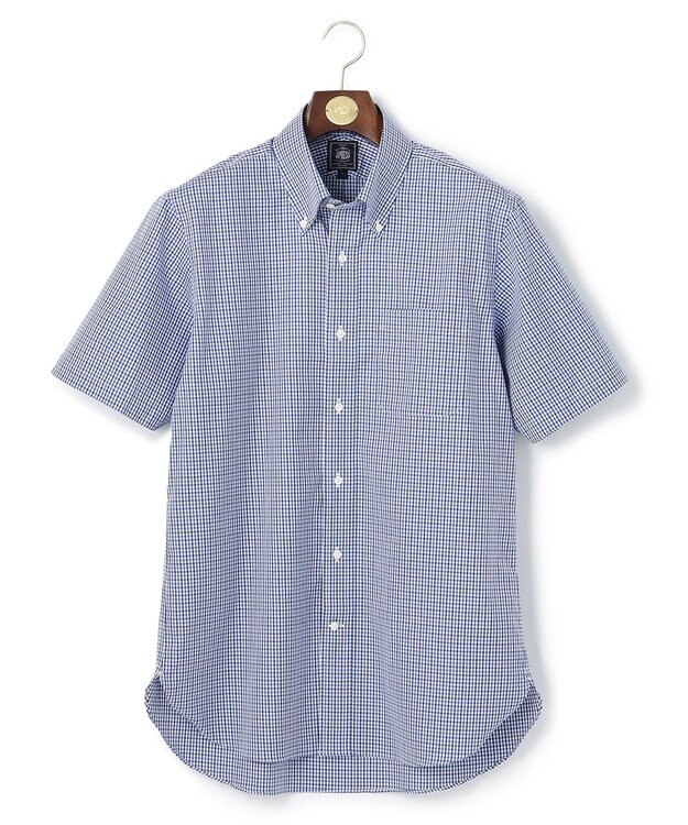 J.PRESS MEN 【PREMIUM PLEATS / 形態安定】ピンオックス カラーミックスギンガム / B.D. ブルー系3