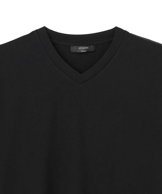 JOSEPH HOMME 新色追加【機能素材】ハイゲージベアスムース　VネックＴシャツ ブラック系