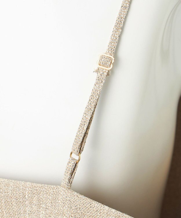 23区 【GOLD LABEL】リネンツイル サイドフリンジ オールインワン ベージュ系