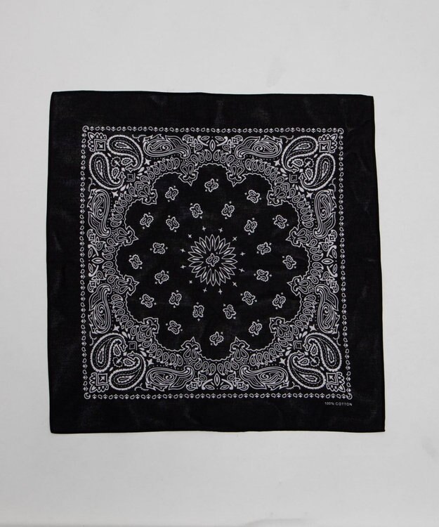 WEGO ペイズリーバンダナ ブラック