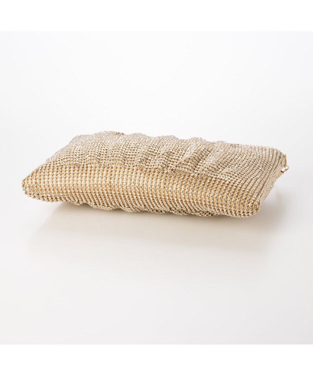 UNBILLION カシュカシュ cachecache / メタリックビーズスクエアミニショルダー ゴールド