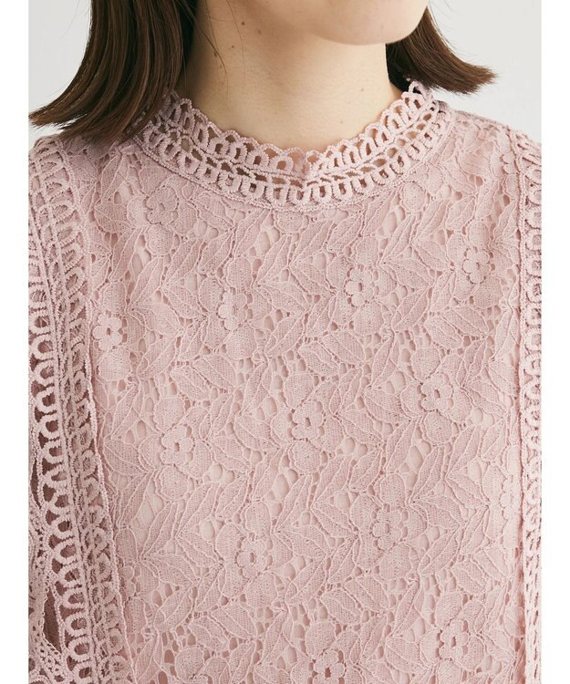 Green Parks ・Ｐｅｔｉｔ　Ｆｌｅｕｒ　イロイロレースブラウス Pink