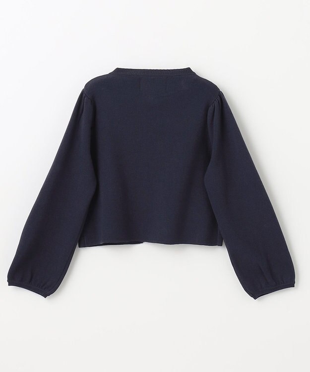 組曲 KIDS 【110-140cm】ラウンドカラー ニットジャケット ネイビー系