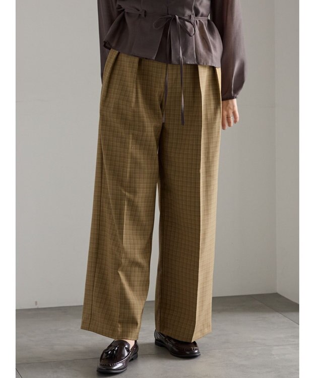 Te chichi ワイドスラックス(セットアップ可)《2025Autumn catalog vol.2 item》 ベージュ