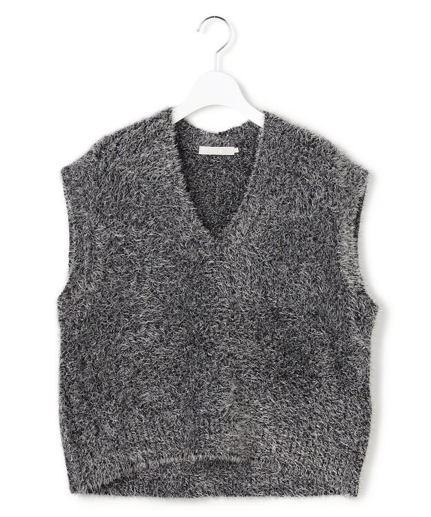 ICB 【洗える】 ルレックスファー ベスト グレー系