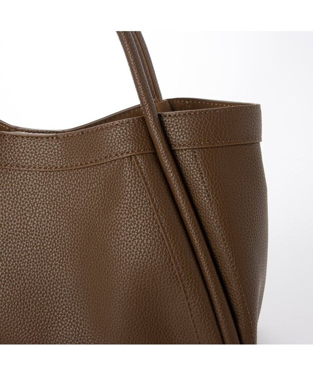 UNBILLION カシュカシュ cachechche / 通しハンドルシュリンク横長トート チョコ