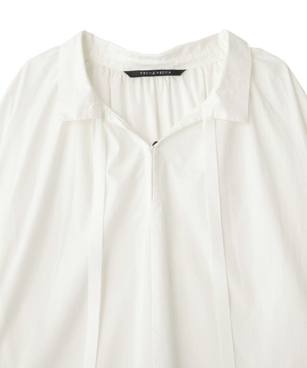 YECCA VECCA タイプライタースキッパーオーバーシャツ Off White