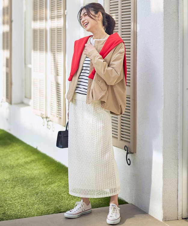 ANY L 撥水バルーンブルゾン ベージュ